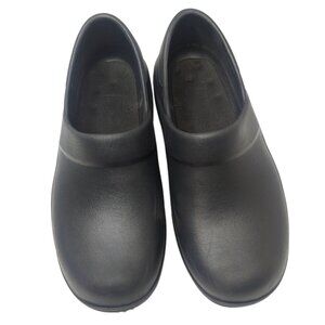 Crocs Lock Women Size 8 Clogs Work Shoes Black Non Slip Non Marking No Insoles R